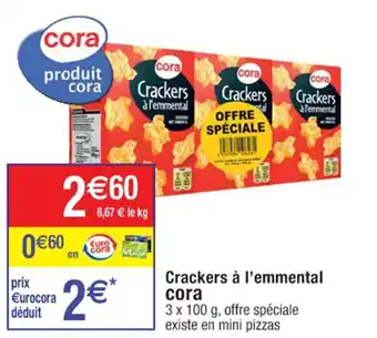 Cora x Carrefour Crackers à L'Emmental Cora offre
