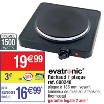 Réchaud 1 Plaque Réf. 000248