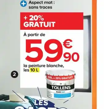 Castorama La Peinture Blanche Les 10 L offre