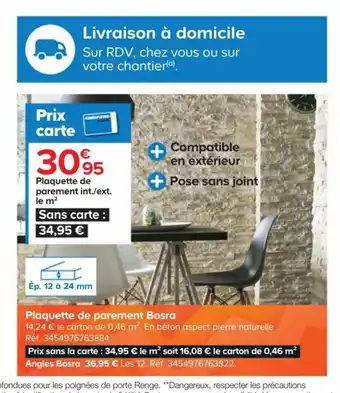 Plaquette de Parement Bosra