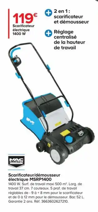 Scarificateur Démousseur Electrique MSRP1400
