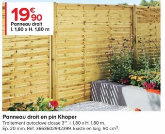 Castorama Panneau Droit En Pin Khoper offre
