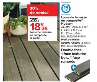 Lame de Terrasse En Composite Hudson
