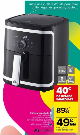 Carrefour Friteuse sans huile xl offre