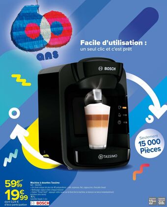 Carrefour Machine à dosettes tassimo offre