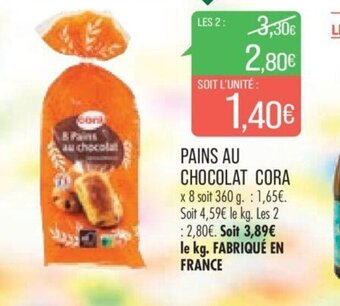 Match Pains Au Chocolat Cora offre