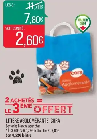 Match Litiére Agglomérante Cora offre
