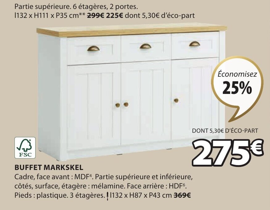 Promo Buffet Markskel chez JYSK