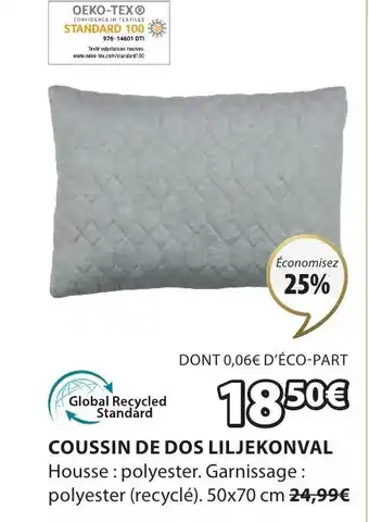 JYSK Coussin De Dos Liljekonval offre