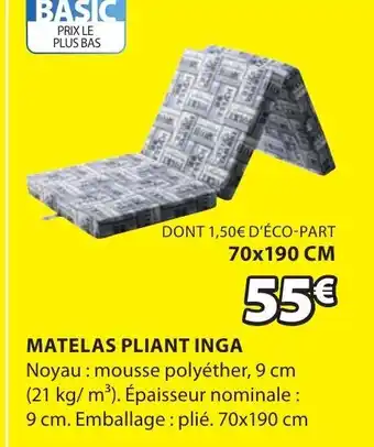 JYSK Matelas Pliant Inga offre