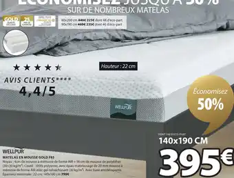 JYSK Matelas en Mousse Gold F85 offre