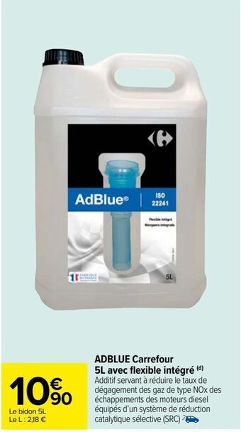 Carrefour Adblue carrefour 5l avec flexible intégré offre