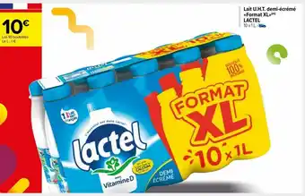 Carrefour Market Lait u.h.t. demi-écrémé format xl(m) lactel offre