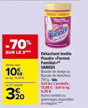 Carrefour Market Détachant textile poudre format familial(d) vanish offre