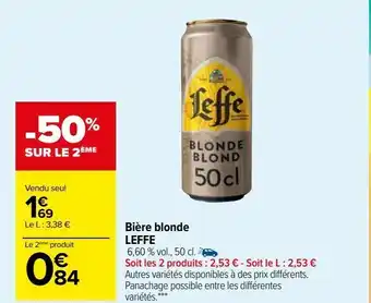 Carrefour Market Bière blonde leffe offre