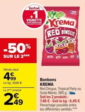 Carrefour Market Bonbons krema offre