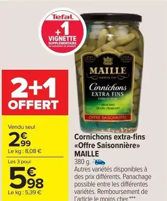 Carrefour Market Cornichons extra-fins offre saisonnière maille offre