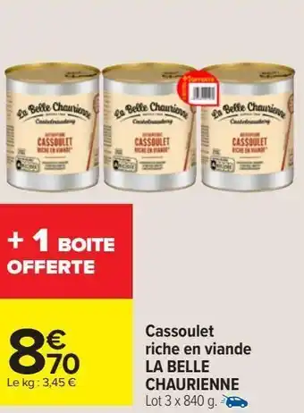 Cassoulet riche en viande la belle chaurienne