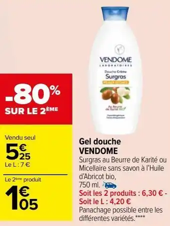 Carrefour Market Gel douche vendome offre
