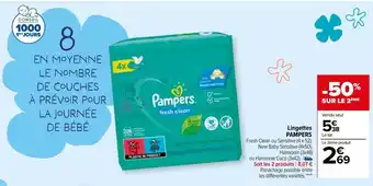 Carrefour Market Lingettes pampers offre