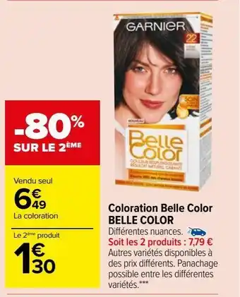 Carrefour Market Coloration belle color belle color offre