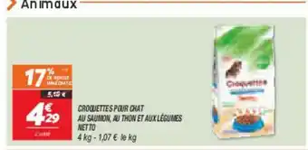 Croquettes pour chats au saumon au thon et aux legumes netto
