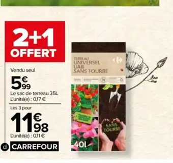 Carrefour Terreau Universel Sans Tourbe offre