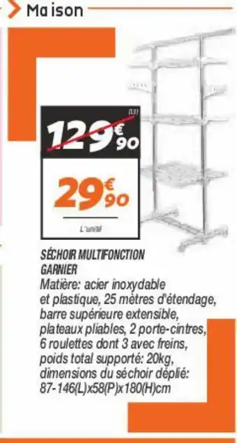 Netto Sechoir multifunction garnier offre