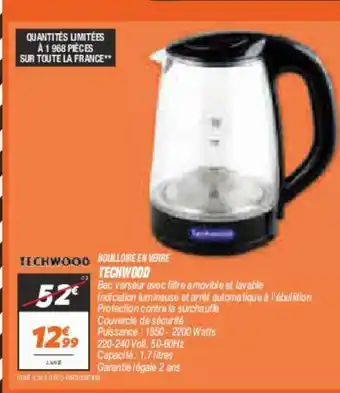 Netto Bouilloire en verre techwood offre