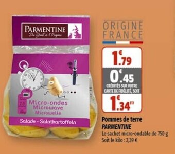 Coccinelle Supermarché Pommes de terre PARMENTINE offre