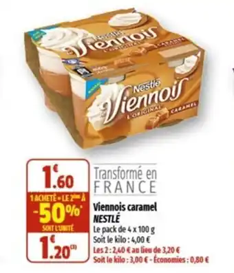 Coccinelle Supermarché Viennois caramel NESTLÉ offre