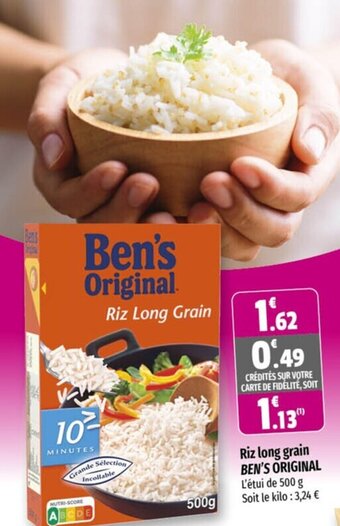 Coccinelle Supermarché Riz long grain BEN'S ORIGINAL offre