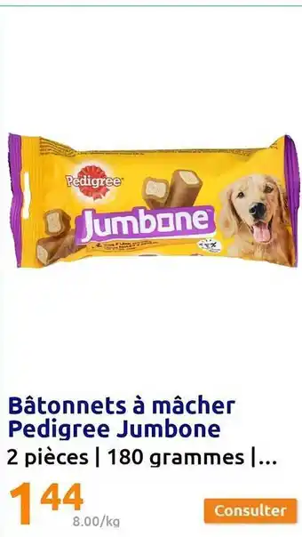 Action Bâtonnets à mâcher pedigree jumbone offre