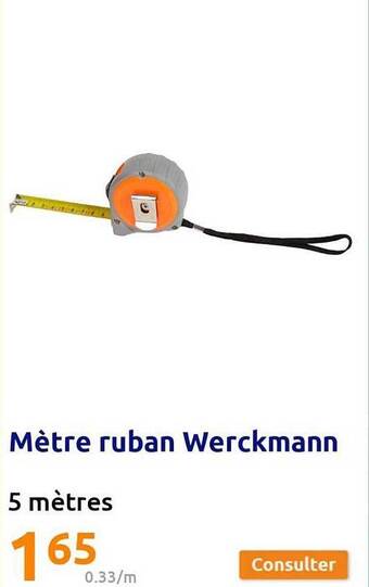 Action Mètre ruban werckmann offre