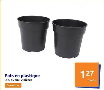 Action Pots en plastique offre