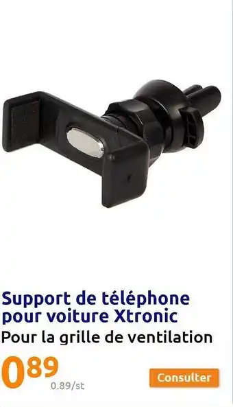 Action Support de téléphone pour voiture xtronic offre
