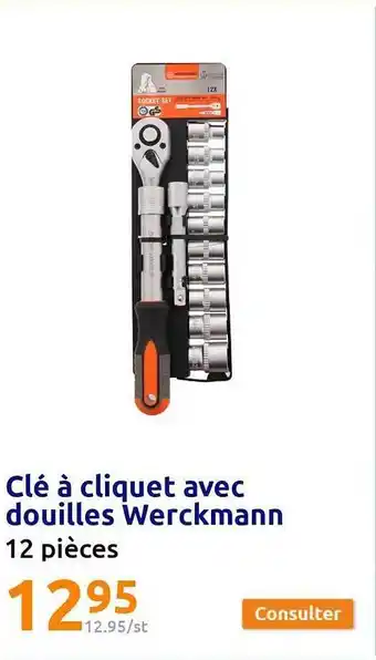 Clé à cliquet avec douilles werckmann
