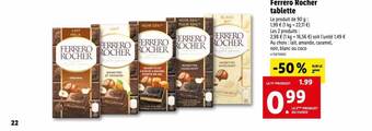 Lidl Ferrero rocher tablette offre