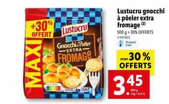 Lidl Lustucru gnocchi à poêler extra fromage offre