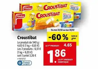 Lidl Croustibat findus offre