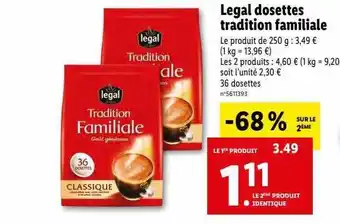 Legal dosettes tradition familiale
