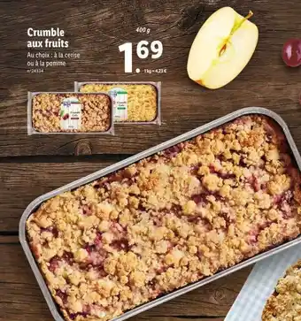 Lidl Crumble aux fruits offre
