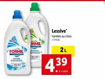 Lidl Lessive formil offre
