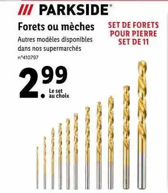 Forets ou mèches parkside