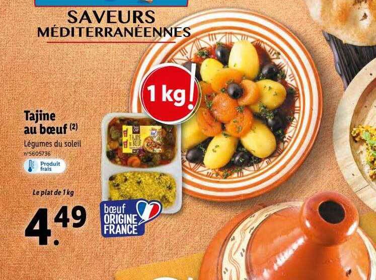 Promo Tajine au bœuf chez Lidl