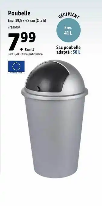 Lidl Poubelle offre