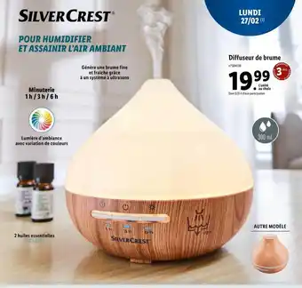Lidl Diffuseur de brume silvercrest offre