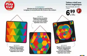 Lidl Tableau créatif avec formes magnétiques playtive offre