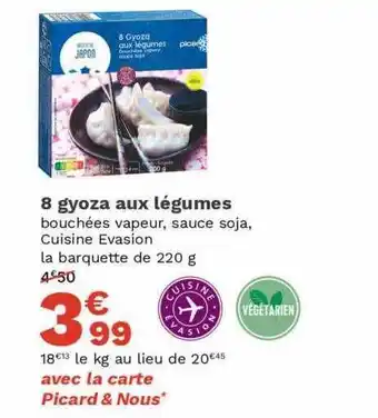 8 gyoza aux légumes