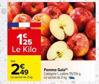 Carrefour Pomme gala offre